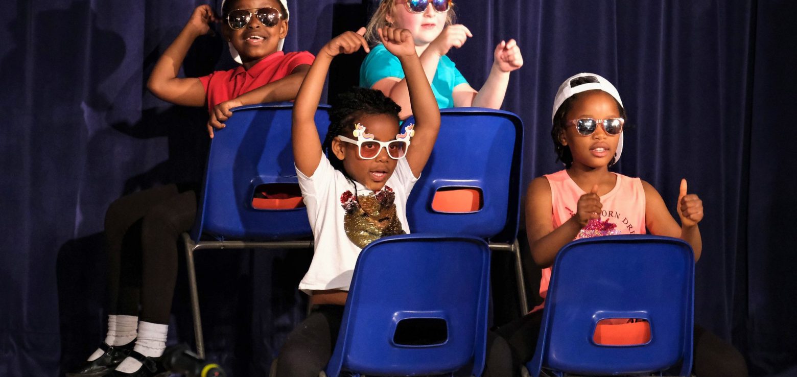 students in drama class