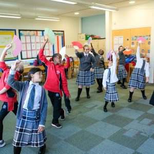 children learning to salsa