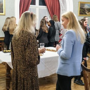 children at a networking event