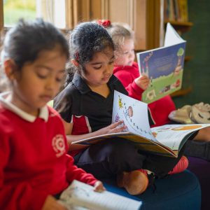 EYFS Reading In Library