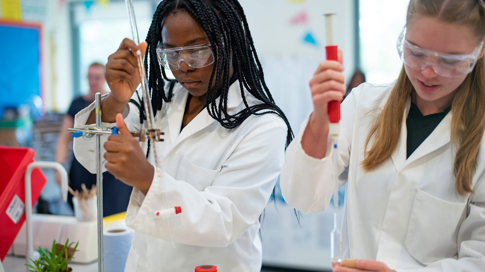 children with test tubes
