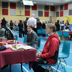 Students at a careers fair