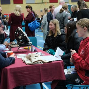 Students at a careers fair