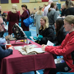 Students at a careers fair