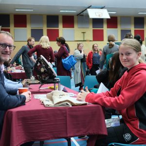 Students at a careers fair