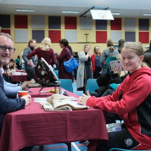 Students at a careers fair