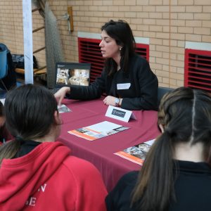 Person talking to the students