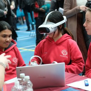 students using VR