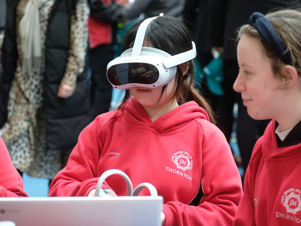 Students using VR sets