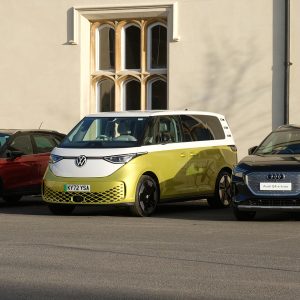 row of brand new cars