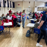 students in the classroom working