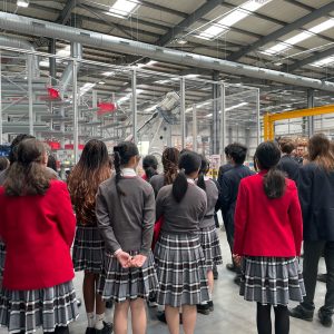 Girls at a robotics experience day