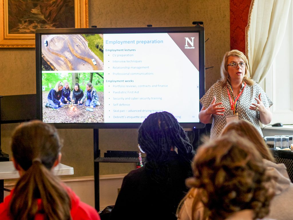 Lady giving a presentation