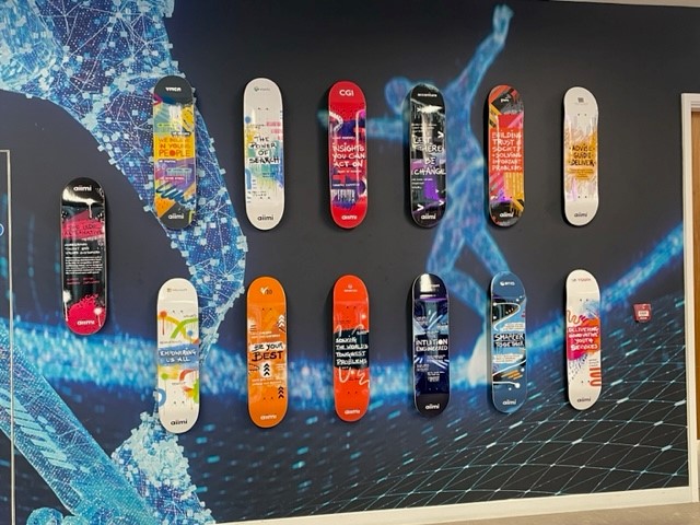 wall of boards