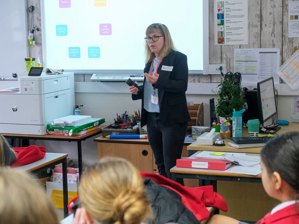 Teacher teaching a class