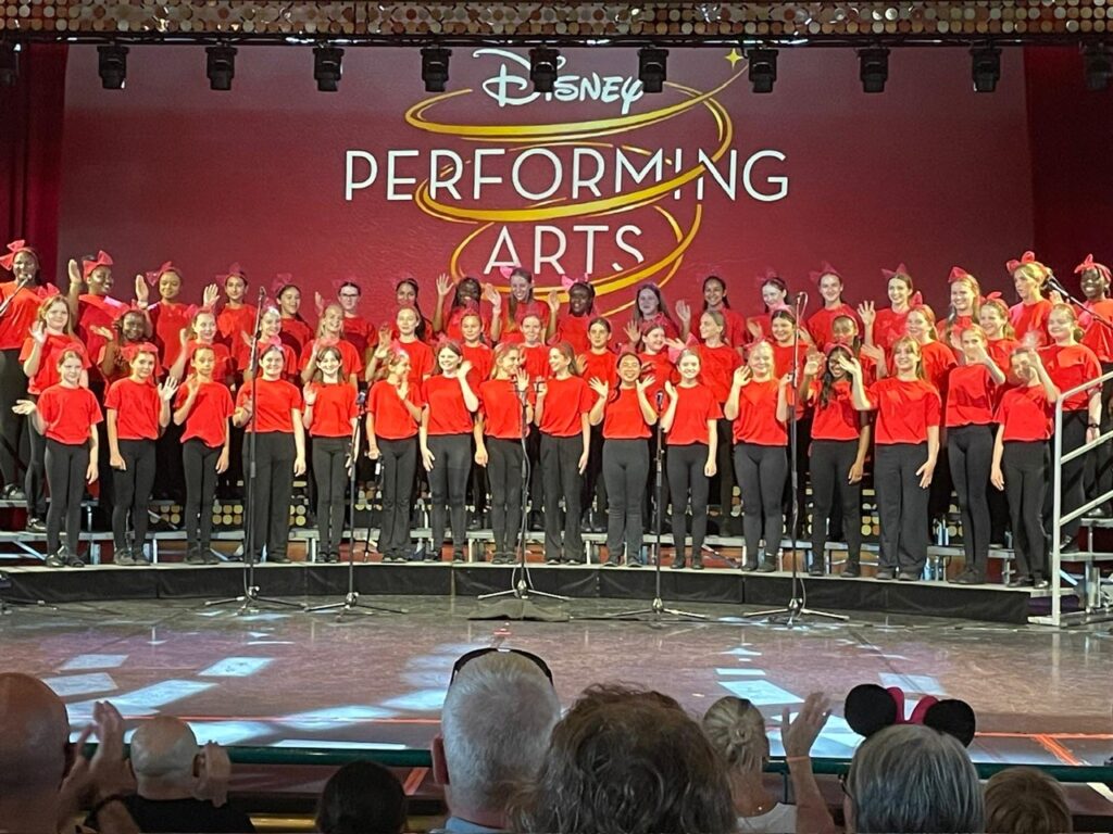 Group of girls performing on stage