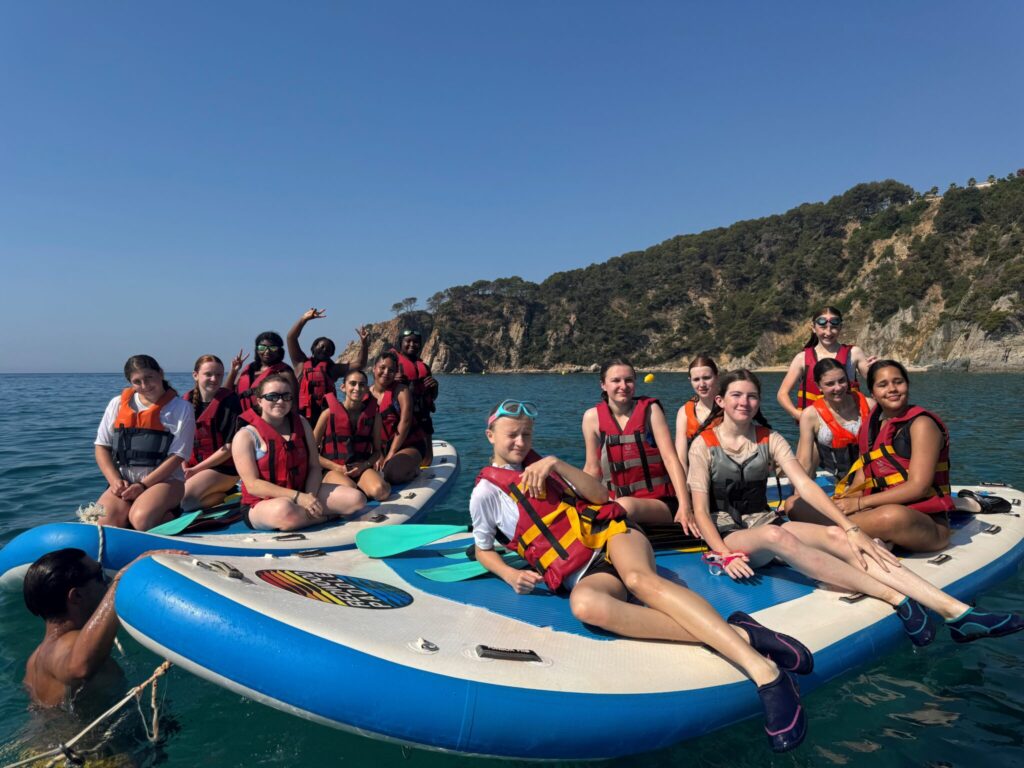 Group of girls on trip to spain